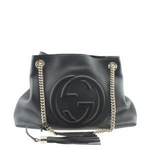 Gucci Black Leather 536196 Soho Chain Bag NEW!